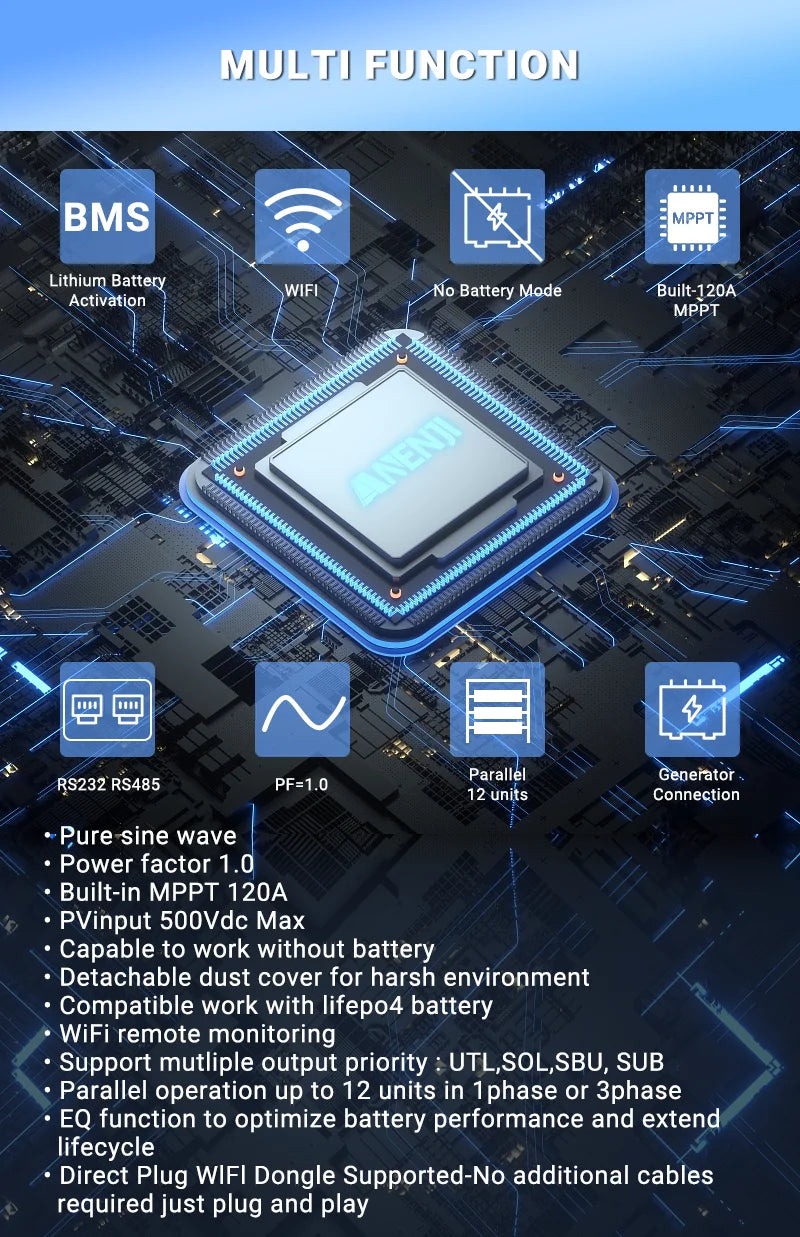 Hybrid Solar Inverter 6.2KW