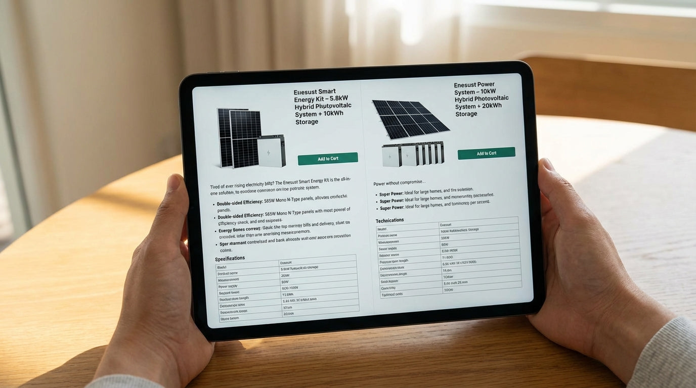 Enesust Power System – Impianto Fotovoltaico Ibrido 10kW + Accumulo 20kWh