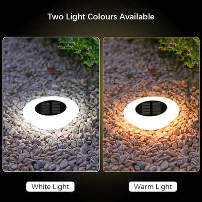 4Pcs Solar Ground Lights,14LEDs Upgraded Waterproof Outdoor Bright Landscape Lighting,LED Lawn Lamp for Garden Pathway Yard Deck
