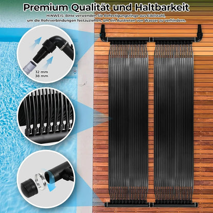Heater Ground Swimming Pool Solar Panel Weatherproof PE Solar Collector Panels Swimming Pool Heating System Spa Heater