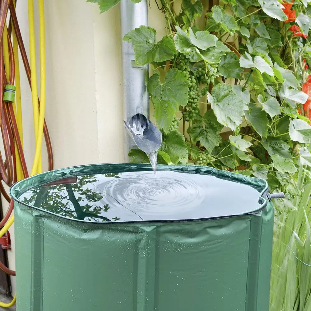 Rain Barrel Water Collector Portable Collapsible Rain Water Storage Tank Rainwater Recovery Collector Bucket Garden Irrigation