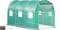 VEVOR Walk-in Tunnel Greenhouse Galvanized Frame & Waterproof Cover 15x7x7/10x7x7/20x10x7/12x7x7 ft Greenhouses & Cold Frames