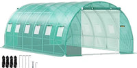 VEVOR Walk-in Tunnel Greenhouse Galvanized Frame & Waterproof Cover 15x7x7/10x7x7/20x10x7/12x7x7 ft Greenhouses & Cold Frames