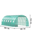 VEVOR Walk-in Tunnel Greenhouse Galvanized Frame & Waterproof Cover 15x7x7/10x7x7/20x10x7/12x7x7 ft Greenhouses & Cold Frames