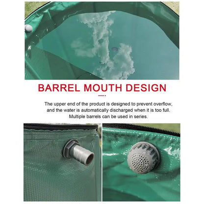 Rain Barrel Water Collector Portable Collapsible Rain Water Storage Tank Rainwater Recovery Collector Bucket Garden Irrigation