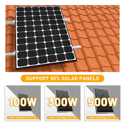 Solar Panel Bracket More Lighten Brick Roof Mounting Rail Roof Hook Mounting Sets for Glazed Tile Roof for Any Solar Panel