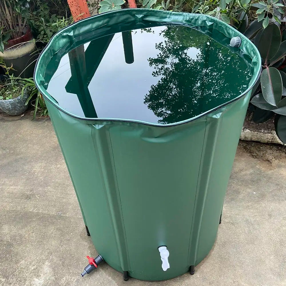 Rain Barrel Water Collector Portable Collapsible Rain Water Storage Tank Rainwater Recovery Collector Bucket Garden Irrigation