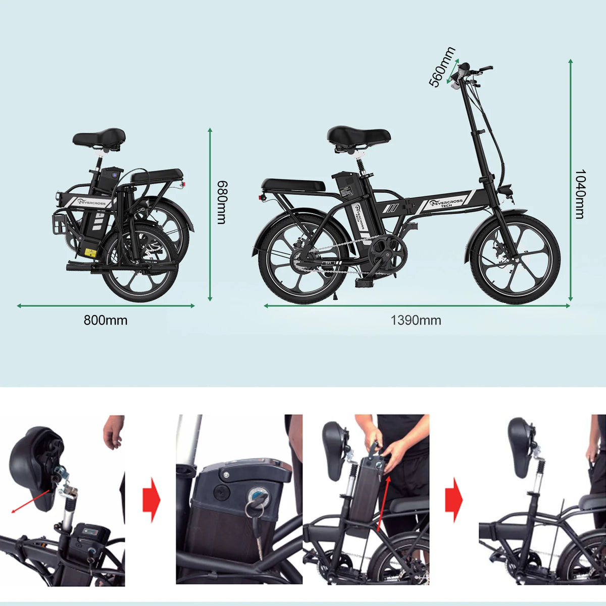 Bicicletta Elettrica pieghevole