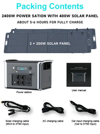 CTOLITY AP2000 Portable Solar Power Station 1000W/2000W – 640000mAh LiFePO4 Battery with 220V AC Outlets for Camping, Emergency Backup, and Off-Grid Solar Energy Solutions