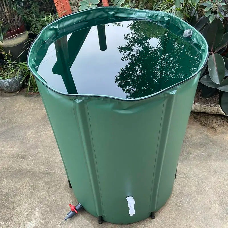 Rain Barrel Water Collector Portable Collapsible Rain Water Storage Tank Rainwater Recovery Collector Bucket Garden Irrigation