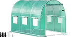 VEVOR Walk-in Tunnel Greenhouse Galvanized Frame & Waterproof Cover 15x7x7/10x7x7/20x10x7/12x7x7 ft Greenhouses & Cold Frames