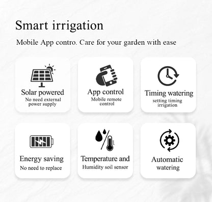 Tuya Smart Wifi Watering Timer Solar Energy Sprinkler Drip Irrigation System Built-in Water Flow Recorder Water Controller
