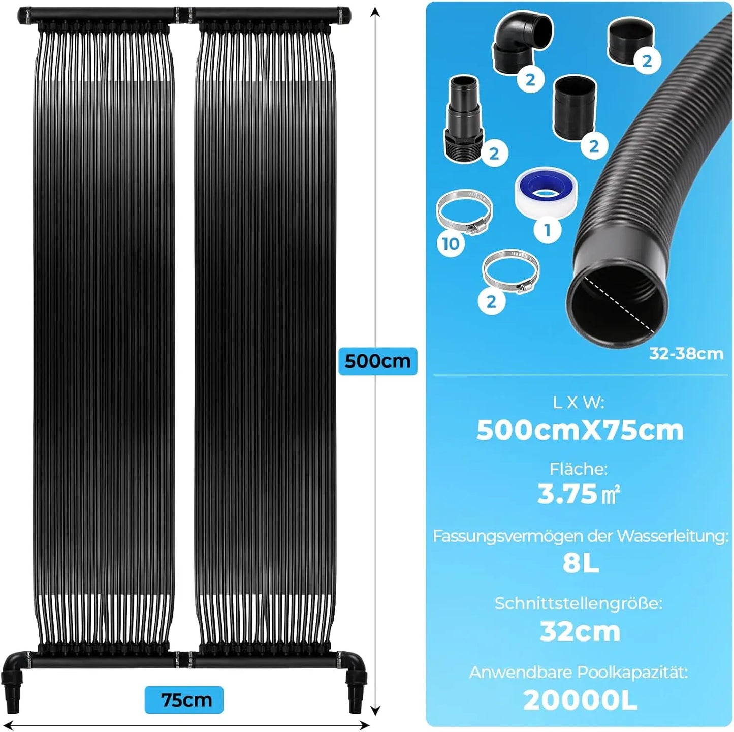 Heater Ground Swimming Pool Solar Panel Weatherproof PE Solar Collector Panels Swimming Pool Heating System Spa Heater