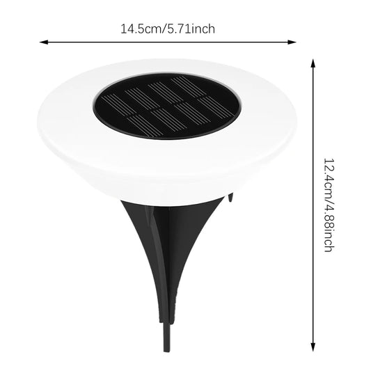 4Pcs Solar Ground Lights,14LEDs Upgraded Waterproof Outdoor Bright Landscape Lighting,LED Lawn Lamp for Garden Pathway Yard Deck