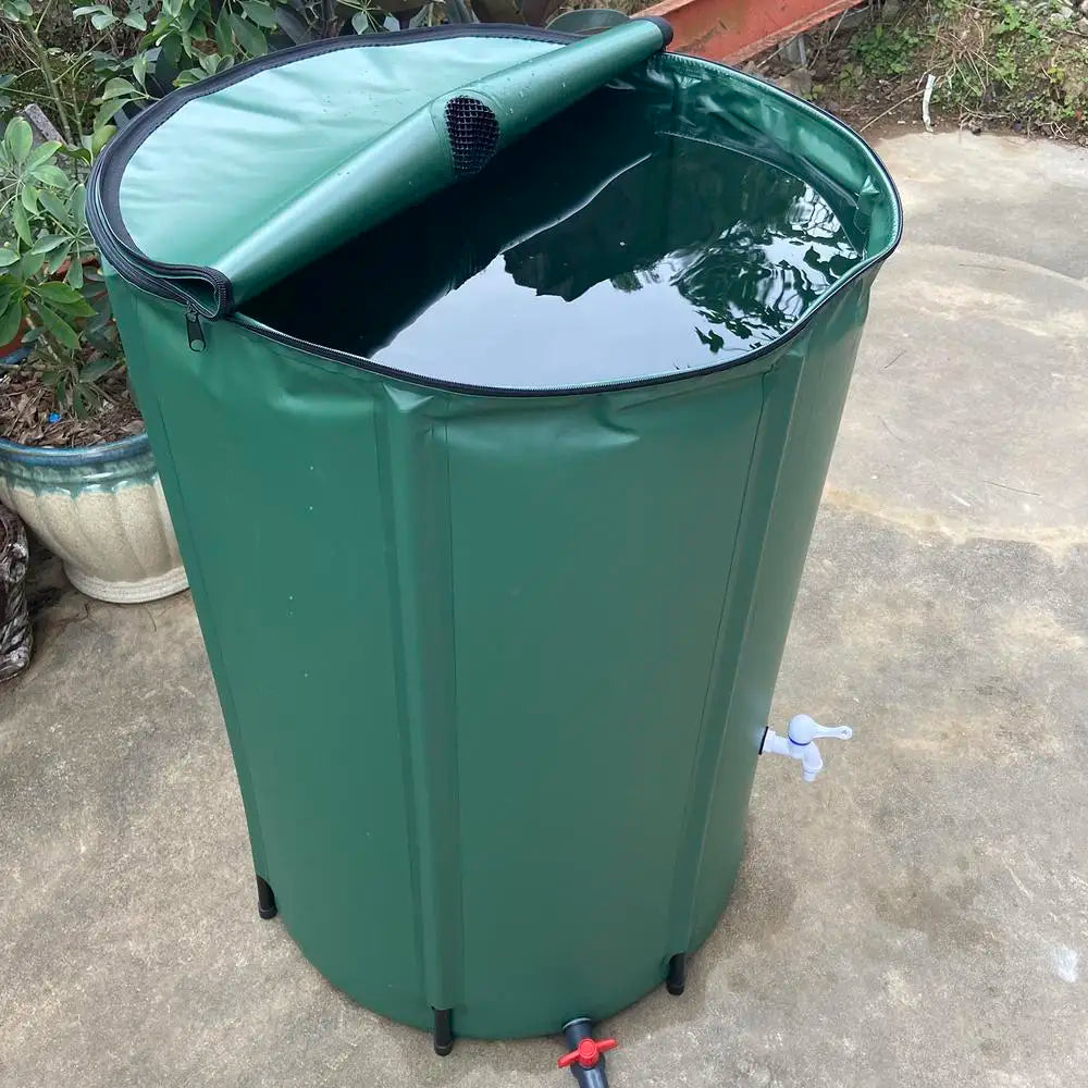 Rain Barrel Water Collector Portable Collapsible Rain Water Storage Tank Rainwater Recovery Collector Bucket Garden Irrigation
