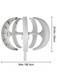 VEVOR Vertical Axis Wind Turbine 12V 600W Alternative Energy Generator VAWT Small Windmill Free Energy With Controller for Home